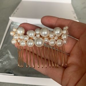 Elizabeth Bower/ BHLDN 5 piece pearl hair pin set — wedding